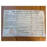 1834 LAND DOCUMENT/CERTIFICATE