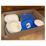 Lenox Bowls - Blue Plates - Corning Ware