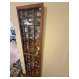 Oak Display Cabinet W/Contents