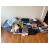 ASSORTED SEWING MATERIALS, CLOTH, ECT