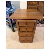 Vintage small 4-drawer cabibinet with pull desktop