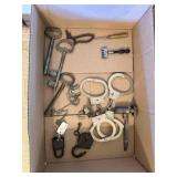 vintage locks, hand cuffs w/keys,