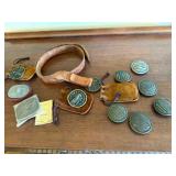box of 101 Ranch buckels, 1977 & others; Bedroom