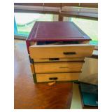 4-drawer book replica; 9" x 9" x 10.5"