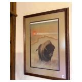 Native Bison print by Tiger; 19" x 26"