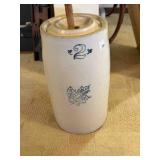 Western Stoneware 2-gallon butter churn, nice