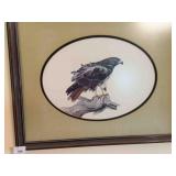 4-bird pictures with frames assorted sizes