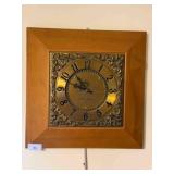 GE electric clock, 110vt, works, 13.5" square