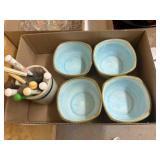 4- SUSAN WINGET BOWL & SPOONS