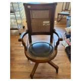 WOODEN SWIVEL DESK CHAIR