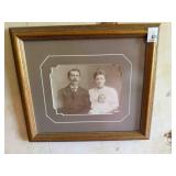 Vintage photograph and frame; 11.5" x 10"