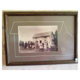 Vintage Photograph and frame; 18.5" x  13"