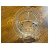 Vintage Divided Clear Glass Plate