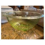 10" Green Glass Mixing Bowl