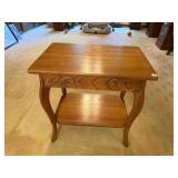 Oak lamp table; 16" x 24" x24" nice