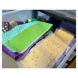 ASSORTED SEWING MATERIALS, CLOTH, ECT