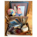 Cranberry Hen/Slate Board-Home Dï¿½cor