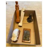 Box of misc. Native American art pieces