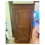 Vintage oak cabinet; 33" wide, 14.5" deep, 69.5" t