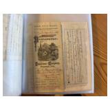 ASSORTED VINTAGE RECEIPTES, NOTES, DOCUMENTS
