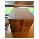 Vintage wood sewing cabinet boxes;
