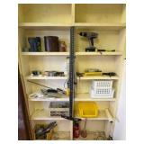 CONTENTS OF SHELVES, TOOLS MISC HARDWARE