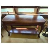 Vintage Mahogany console table curved cabriole leg