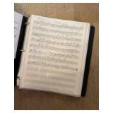 several binders of sheet music, see pictures