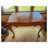 Vintage oak writing desk with pull