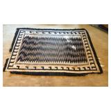 Navajo blanket, very worn; 46" x 69"
