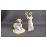 2 Collectable Porcelain Sculptured Figurines
