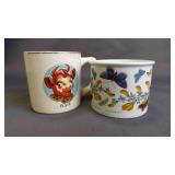 2 Mis-Matched Vintage Coffee/Tea Mugs