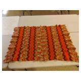 Handmade Crochet Chevron Throw Blanket 55" X 35"