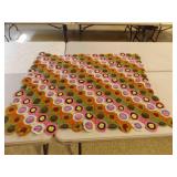 Handmade Crochet Circle In A Square Throw Blanket