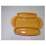 2022 USA Mustard Yellow Ceramic Divided Relish