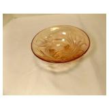 Indiana Glass Company Three Footed Coral Colored
