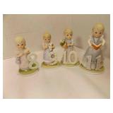 Lefton China Porcelain Birthday Figurines From