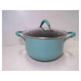 Pioneer Woman Turquoise Speckled Pot w/Lid