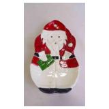 Vintage Hand-Painted Ceramic Santa Trinket Dish