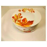 12 Royal Norfolk Autumn Leaves Ceramic Dinner