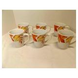 6 Royal Norfolk Autumn Leaves Ceramic Coffee