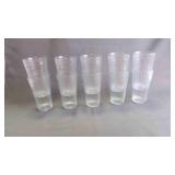 10 Vintage Clear Crinkle Or Ice Textured Glass