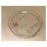Vintage Mikasa 12" Round Glass Dessert Platter