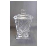 Beautiful "Shannon Crystal" Square Covered Jar