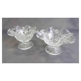 Vintage Etched Inverted Strawberry Tabletop Bowls