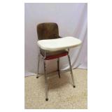 Vintage 35" Chrome Baby High Chair w/Food Tray