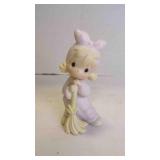 1980s Precious Moments "Broom" Porcelain Figurine