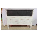 63ï¿½"x50" White Painted Black Chalkboard Headboard
