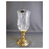 Vintage 24% Lead Crystal Hurricane Candle Holder
