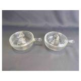 2 Vintage Clear Glass Chili Bowl or French Onion